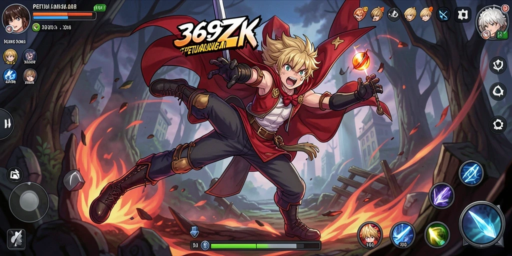 Tampilan gameplay seru dalam dunia Anime yang memukau.