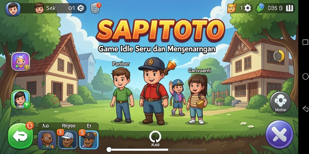 Gameplay SAPITOTO yang menarik dengan karakter unik.