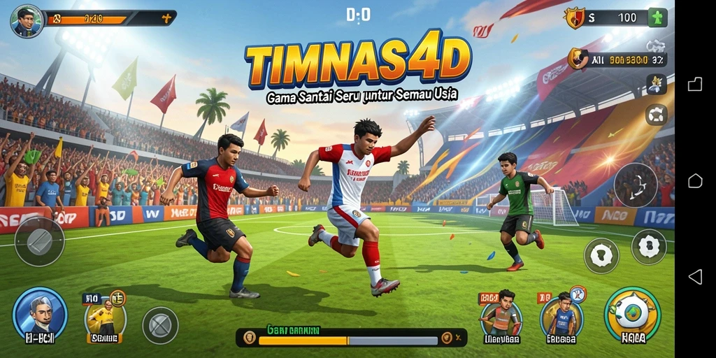 Tampilkan momen seru dalam gameplay casual TIMNAS4D.